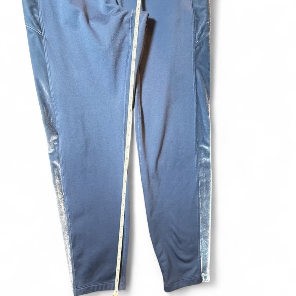 Lot 2 PINK Victoria's Secret Cozy High Waist Leggings Velvet Blue Gray Pockets L - Picture 4 of 7